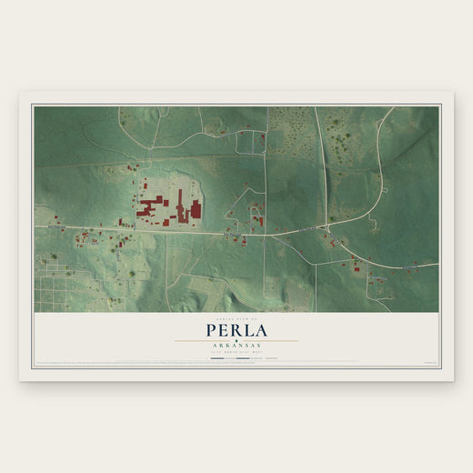 Perla, Arkansas map print, the full design