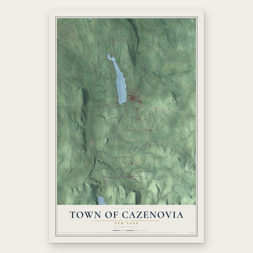 Town of Cazenovia, New York map print, the full design