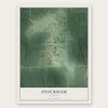 Stockham, Nebraska map print, the full design