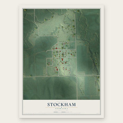 Stockham, Nebraska map print, the full design