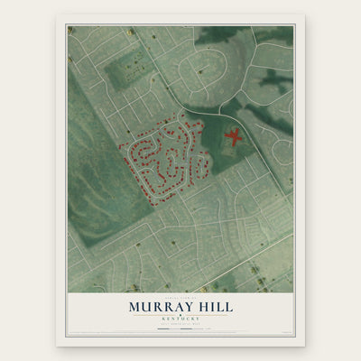 Murray Hill, Kentucky map print, the full design