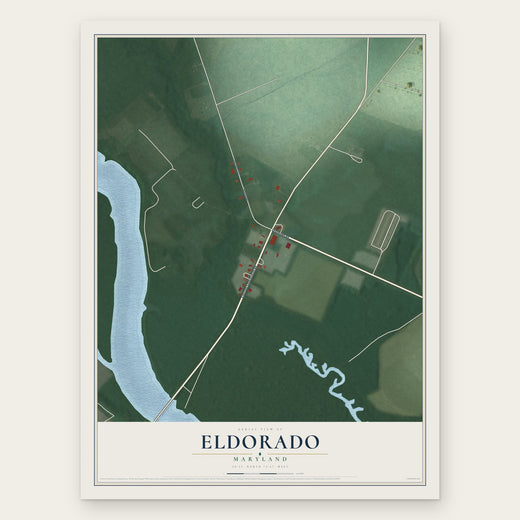 Eldorado, Maryland map print, the full design