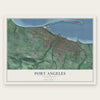 Port Angeles, Washington map print, the full design