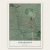 Cedarcroft, Maryland map print, the full design