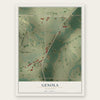 Genola, Minnesota map print, the full design