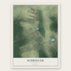 Schriever, Louisiana map print, the full design