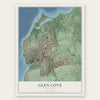 Glen Cove, New York map print, the full design