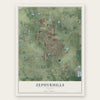 Zephyrhills, Florida map print, the full design