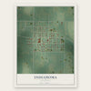 Indiahoma, Oklahoma map print, the full design