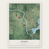 Byron, Shiawassee County, Michigan map print, the full design