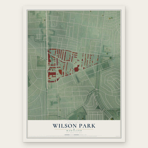 Wilson Park, Maryland map print, the full design
