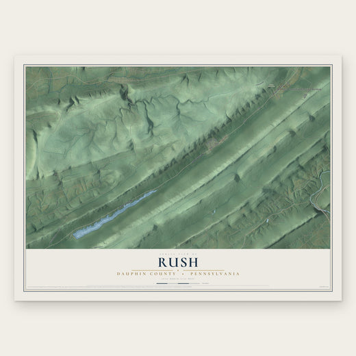 Rush, Dauphin County, Pennsylvania map print, the full design
