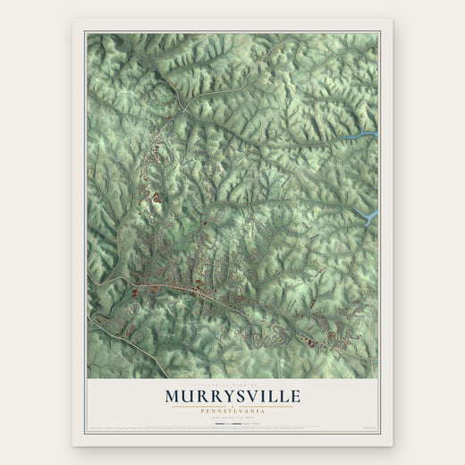 Murrysville, Pennsylvania map print, the full design
