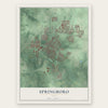 Springboro, Ohio map print, the full design