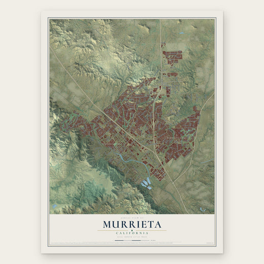 Murrieta, California map print, the full design