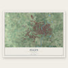 Elgin, Illinois map print, the full design