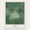 Nunda, South Dakota map print, the full design