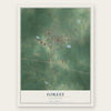Forest, Mississippi map print, the full design