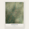 Thornton, Texas map print, the full design