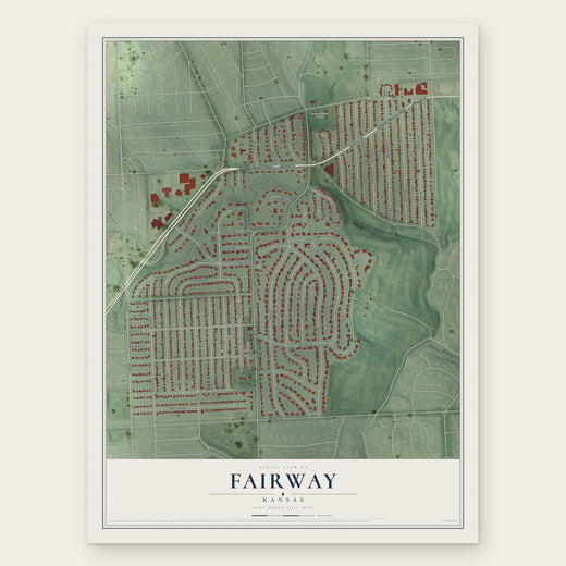Fairway, Kansas map print, the full design