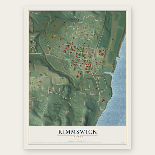 Kimmswick, Missouri map print, the full design