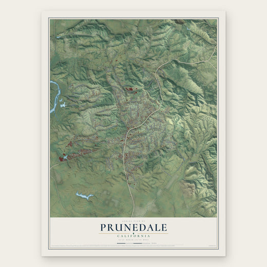 Prunedale, California map print, the full design