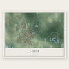 Clute, Texas map print, the full design