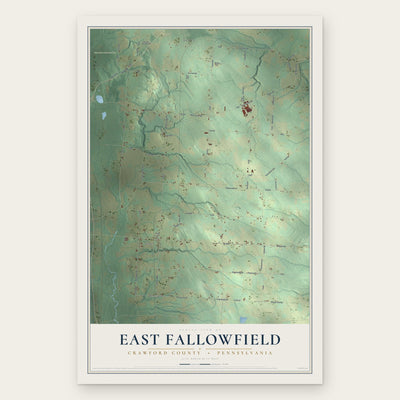 East Fallowfield, Crawford County, Pennsylvania map print, the full design