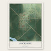 Rockville, Nebraska map print, the full design