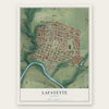 Lafayette, Oregon map print, the full design