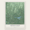 Crystal Falls, Iron County, Michigan map print, the full design