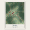 Dublin, North Carolina map print, the full design