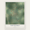 New Waverly, Texas map print, the full design