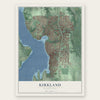 Kirkland, Washington map print, the full design