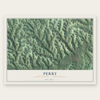 Perry, Greene County, Pennsylvania map print, the full design