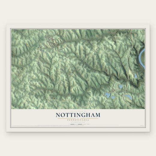 Nottingham, Pennsylvania map print, the full design