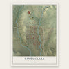 Santa Clara, New Mexico map print, the full design