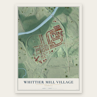 Whittier Mill Village, Georgia map print, the full design