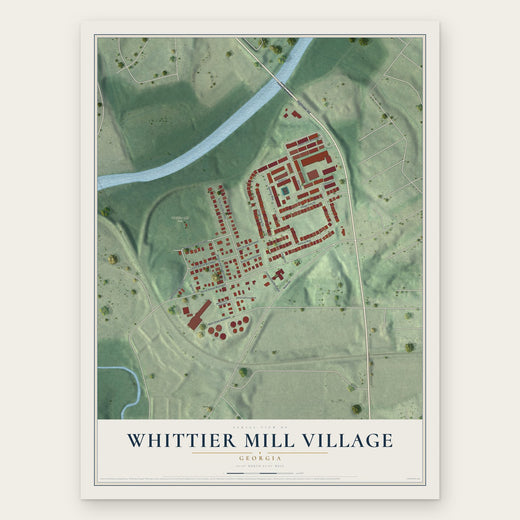 Whittier Mill Village, Georgia map print, the full design