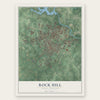 Rock Hill, South Carolina map print, the full design