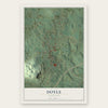 Doyle, Tennessee map print, the full design