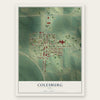Colesburg, Iowa map print, the full design
