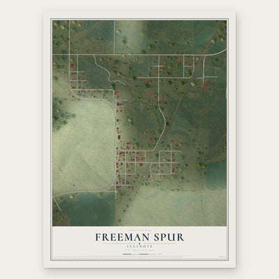 Freeman Spur, Illinois map print, the full design