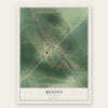 Benoit, Mississippi map print, the full design