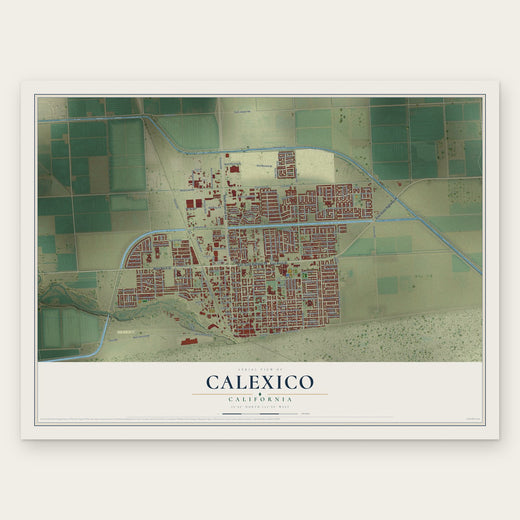 Calexico, California map print, the full design