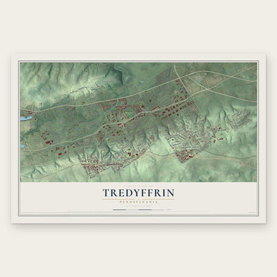 Tredyffrin, Pennsylvania map print, the full design
