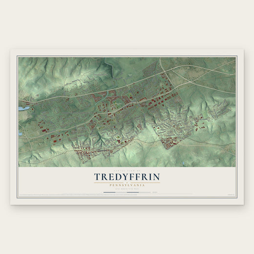 Tredyffrin, Pennsylvania map print, the full design