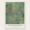 Frankenmuth, Michigan map print, the full design