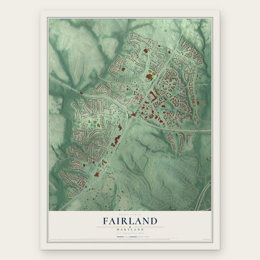 Fairland, Maryland map print, the full design