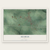 Seaman, Ohio map print, the full design